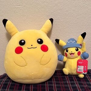 Pokemon Pikachu Plush Duo - Yellow and Blue